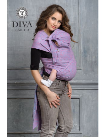Diva Basico Mei Tai 100% cotton with a hood: Orchidea