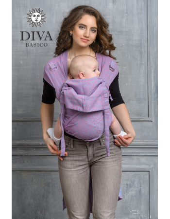 Diva Basico Mei Tai 100% cotton with a hood: Orchidea