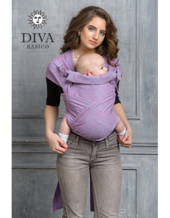 Diva Basico Mei Tai 100% cotton with a hood: Orchidea