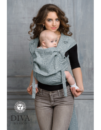 Diva Basico Mei Tai 100% cotton with a hood: Damasco