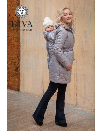 Babywearing Winter Coat 4 in 1 with a Back-Carry Option, Pietra