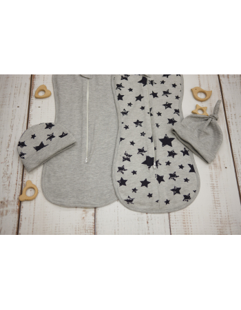 Swaddle Pods Set, Black Stars (Warm)