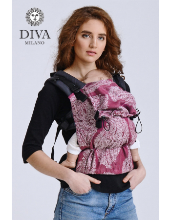 Diva Half Wrap Conversion Buckle Carrier: Berry Linen, The One!