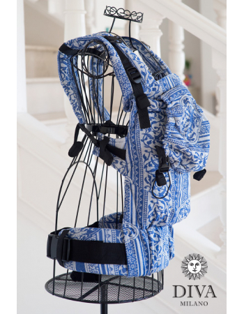 Diva Milano LE Wrap Conversion Buckle Carrier: Flora BluDiva Milano LE Wrap Conversion Buckle Carrier: Flora BluDiva Milano LE Wrap Conversion Buckle Carrier: Flora Blu